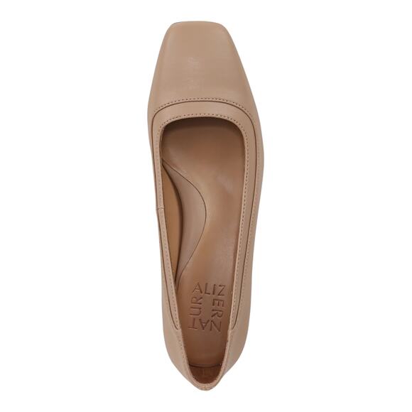 Naturalizer Women's Square Toe Arch Support Block Heel Pumps Beige Size 6 1/2 - Picture 4 of 5